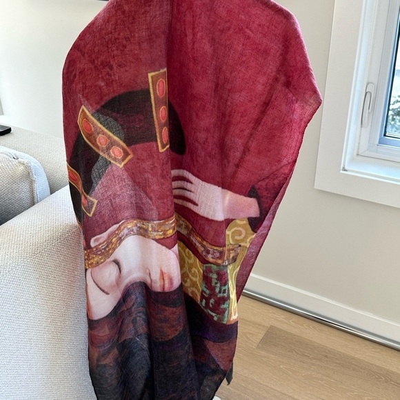 Beautiful luxurious 100% silk cashmere scarf - Picture 4 of 5